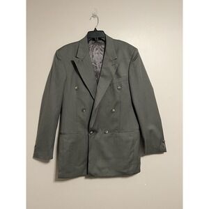 ZYLOS GEORGE MACHADO - MEN'S Gray 100% WOOL DOUBLE-BREASTED  - SIZE 40L